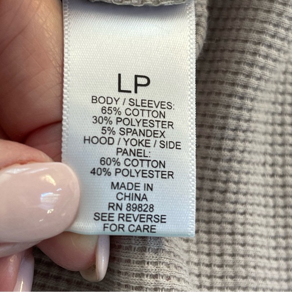Lori Goldstein Waffle & French
Terry Pullover Hoodie Sz. PL - Picture 4 of 12